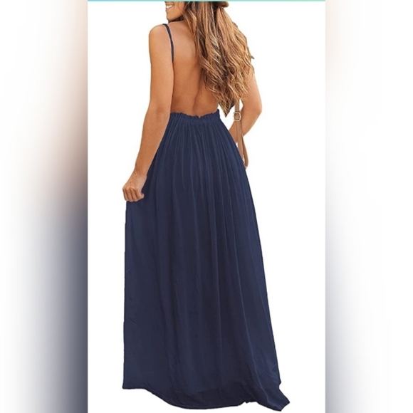 🌹Sleeveless Lace Fit & Flare Backless Maxi Dress - Picture 4 of 4